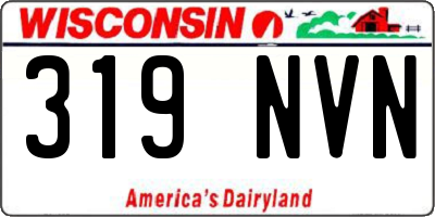WI license plate 319NVN