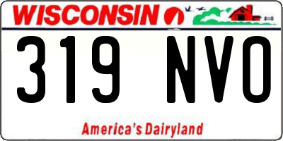 WI license plate 319NVO