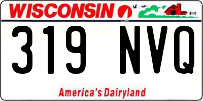WI license plate 319NVQ