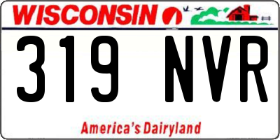 WI license plate 319NVR