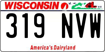 WI license plate 319NVW