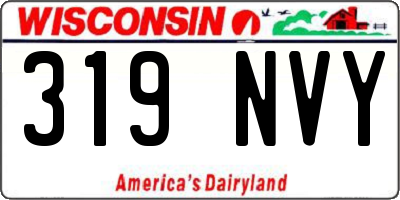WI license plate 319NVY