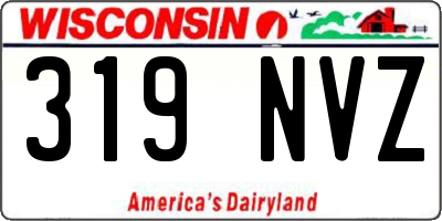 WI license plate 319NVZ
