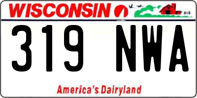 WI license plate 319NWA