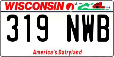 WI license plate 319NWB
