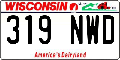 WI license plate 319NWD