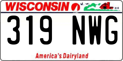 WI license plate 319NWG