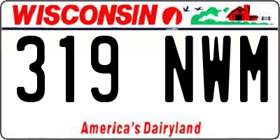 WI license plate 319NWM