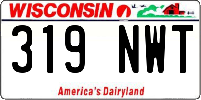 WI license plate 319NWT