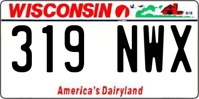 WI license plate 319NWX