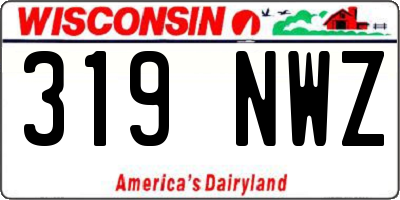 WI license plate 319NWZ