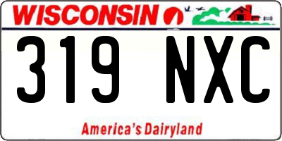 WI license plate 319NXC