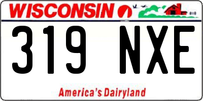 WI license plate 319NXE