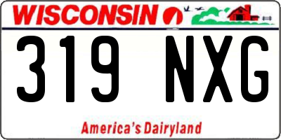 WI license plate 319NXG