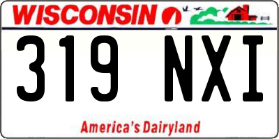 WI license plate 319NXI