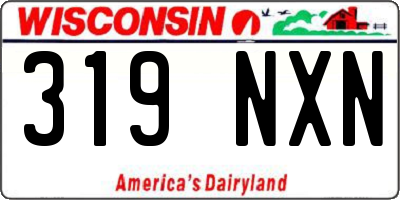 WI license plate 319NXN