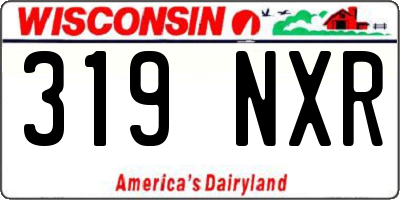 WI license plate 319NXR