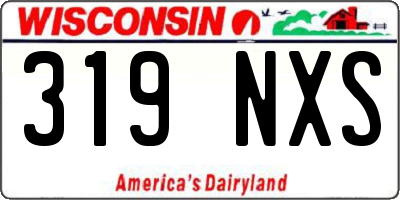 WI license plate 319NXS