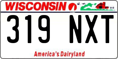 WI license plate 319NXT