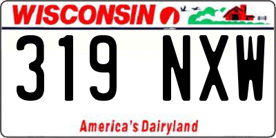 WI license plate 319NXW