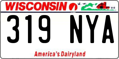 WI license plate 319NYA