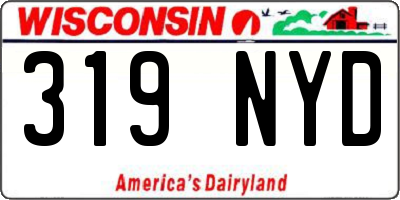 WI license plate 319NYD