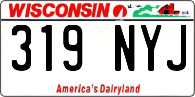 WI license plate 319NYJ