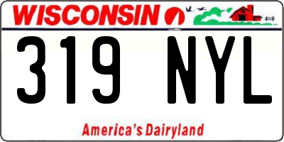 WI license plate 319NYL