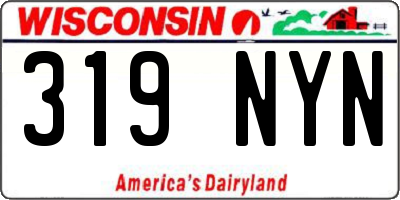 WI license plate 319NYN