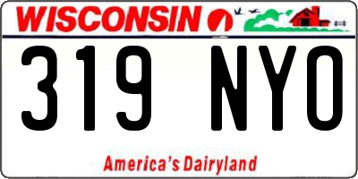 WI license plate 319NYO