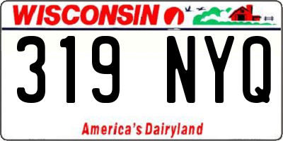 WI license plate 319NYQ