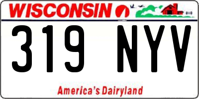WI license plate 319NYV