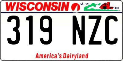 WI license plate 319NZC