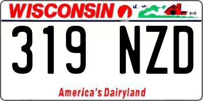 WI license plate 319NZD