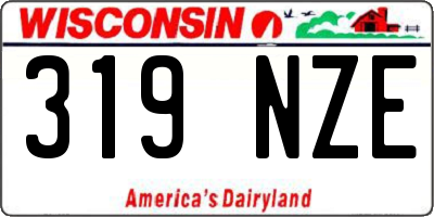 WI license plate 319NZE
