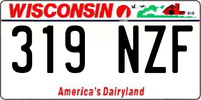 WI license plate 319NZF