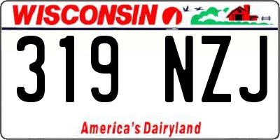 WI license plate 319NZJ