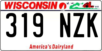 WI license plate 319NZK