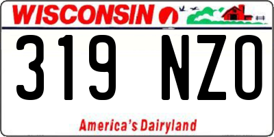 WI license plate 319NZO