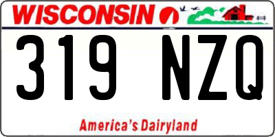 WI license plate 319NZQ