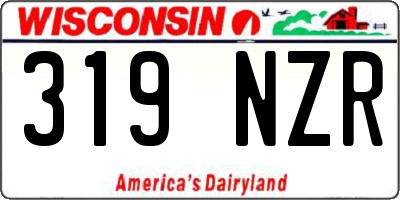 WI license plate 319NZR