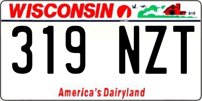 WI license plate 319NZT
