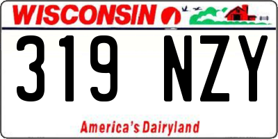 WI license plate 319NZY