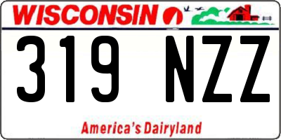 WI license plate 319NZZ