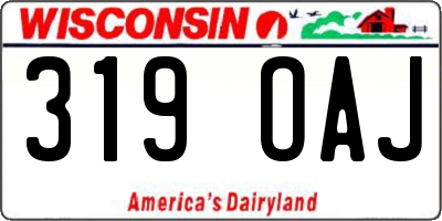 WI license plate 319OAJ