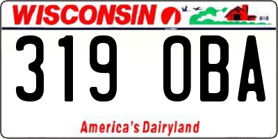 WI license plate 319OBA