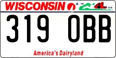 WI license plate 319OBB