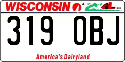 WI license plate 319OBJ