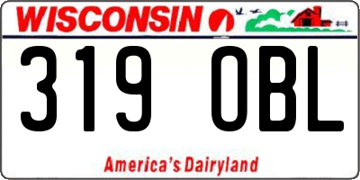 WI license plate 319OBL
