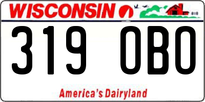 WI license plate 319OBO